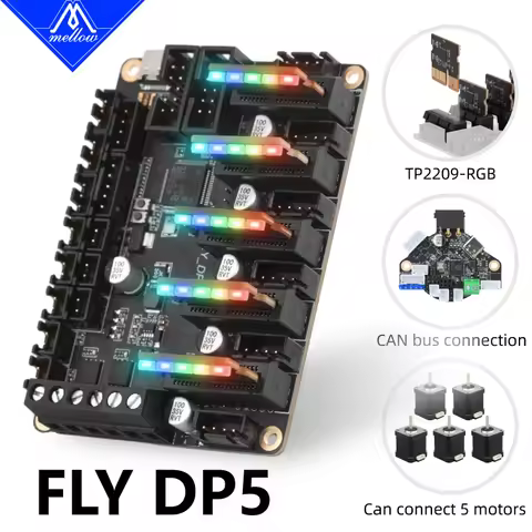 Mellow Fly-DP5 Control Board 32-bit ARM Chip, PCIe,RGB Driver,CAN Bus,DIAG Homing, and Klipper Suppo