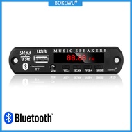 BOKEWU บอร์ดถอดรหัส WMA MP3ช่องเสียบ USB 12V,โมดูลเสียงวิทยุ TF บลูทูธ5.0ตัวรับสัญญาณไร้สายเครื่องเล่นเพลงในรถยนต์ MP3พร้อมรีโมทคอนโทรล