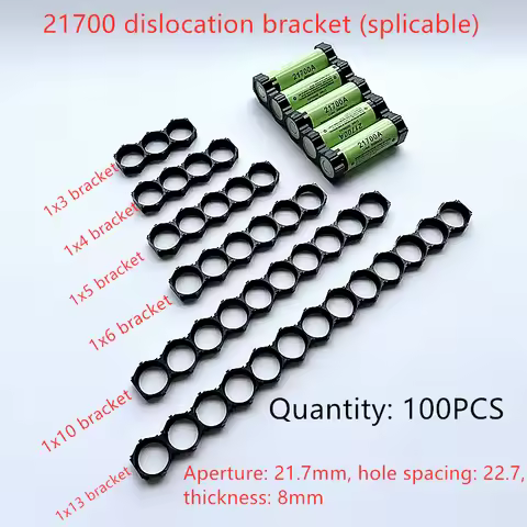 100PCS 21700 Lithium Battery Holder Bracket 21700 Spacer 3S 4S 5S 6S 10S 13S Assemble for 36V 48V E-