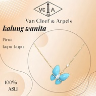 MAWAR Van CLEEF & ARPELS/18K GOLD PLATED VAN CLEEF & ARPELS BUTTERFLY NECKLACE/LIGHTS/YELLOW GLASSES