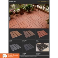 Dismantle and Reassemble Wooden Floor Decking Tiles WPC Outdoor Floor Decking Tiles with Striped Pat