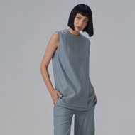 藍色雞眼無袖上衣