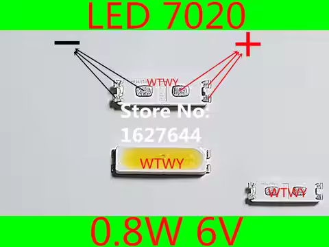 LED 7020 SMD 0.8W 6V Cool White For LG LED LCD TV Backlight Application BD72F