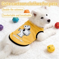 MAELOVE2 Breathable Cartoon Print Dog Vest Cute Elastic Comfortable Pet Lightweight Clothes E7q0