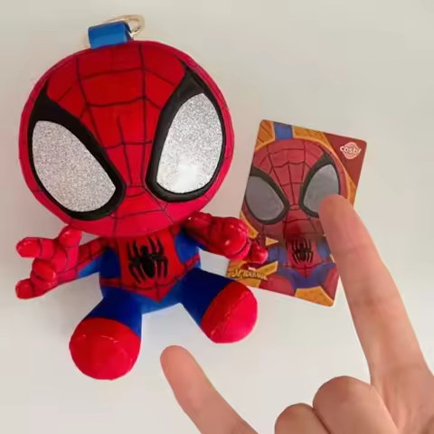 Genuine Hot Toys Cosbi Spider-Man Blind Box Plush Dolls Toys Cute Spider-Man Miles Morales Venom Bir