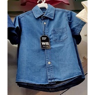 Denim kemija budak lelaki shirt kids kain denim size 2yrs to yrs