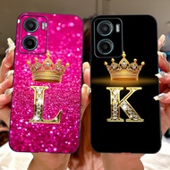 Motorola Moto G05 Fashion Crown Initial Letter Couple Phone Case MOTO G05 G 05 4G Black Silicone Sof