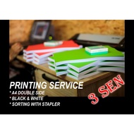 Printing Service A4 Double Side Black & White With Stapling