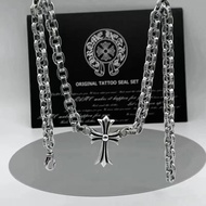 CHROME HEARTS Necklace Retro Cross Necklace Letter Clavicle Chain