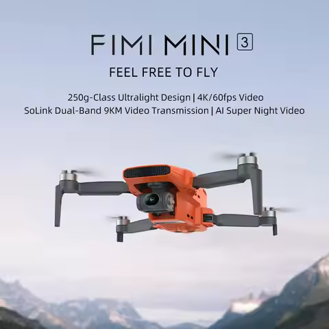 New Arrival Fimi Mini 3 249g With 3-Axis Gimbal Camera 4K 60fps AI Night Video GPS 9KM Transmission