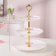 三層水果盤|客廳家用多層下午茶點心盤|糖果零食蛋糕點心架|創意設計（平行進口）
