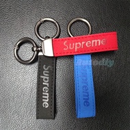 Supreme Leather Car Keychains Lanyard Key Strap Car Remote Keychain Keyrings Key Chain Key Fob Ring 