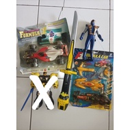Vintage toys, ranger and F1 set package
