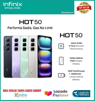 Infinix Hot 50 [6GB/256GB | 8GB/128GB] | HP Murah, Bisa Cicilan tanpa kartu Kredit, Garansi Resmi, B