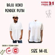 Baju Koko IMTAQ PUTIH/ Baju Koko Pria Dewasa / Baju KOKO Ukuran M-XL