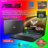 #AT119 USED ASUS TUF FX95D AMD R7 RYZEN 7-3750H 16GB 512GB SSD NVIDIA GEFORCE GTX1650 Gaming Laptop 