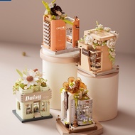 Building block flower shop building street view building block toy gift