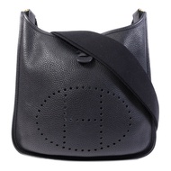 HERMES Clemence皮革Evelyne PM金扣肩背袋Noir