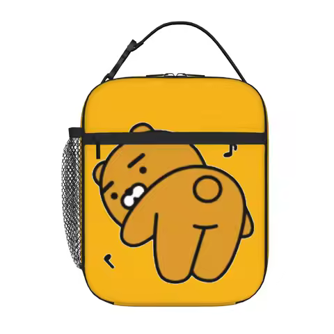 K-Kakao F-Friends Hello! Ryan Insulated Lunch Bag Leakproof Meal Container Cooler Bag Tote Lunch Box