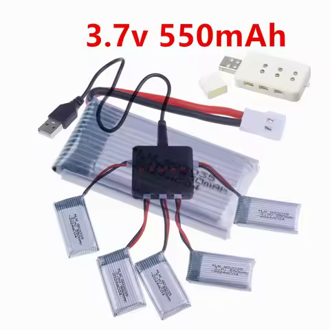 3.7V 550mAh 35C 802035 Lipo Battery or charger for X4 H107 H31 KY101 E33C E33 U816A V252 H6C RC Quad