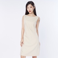 Miss Office (Best Seller) เดรสแขนกุด แต่งกระเป๋าข้าง MD-002 (ความยาว 36 นิ้ว)