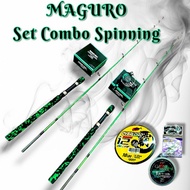 Set Combo MAGURO Reel Spinning UL.Joran Spinning Ultra Light.