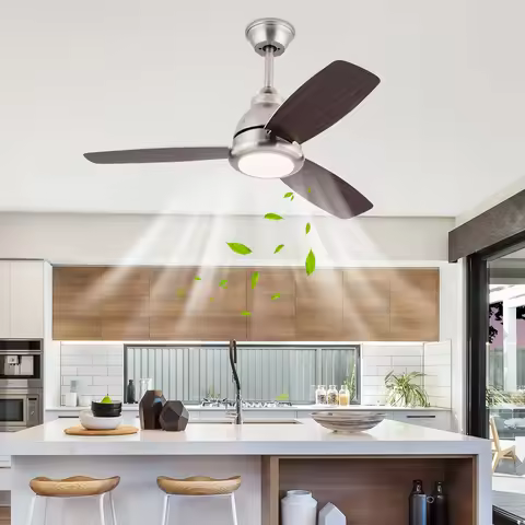 Ceiling Fan Light with Remote Control 3 Fan Blades Ceiling Fan Light Modern LED Ceiling Fan Light 35