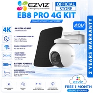 Ezviz EB8 Pro Kit 4G LTE 4K 8MP Pan & Tilt Battery Powered Two Way Talk Color Night Vision Outdoor S