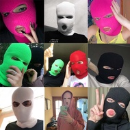 Sunshade Knit Hat Full Head Cover Mask 3 Hole Balaclava Ski Cycling Mask Beanie Hat CS Cosplay Face 
