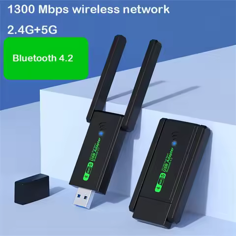 WiFi USB 3.0 Adapter 1300Mbps Bluetooth 4.2 Dual Band 2.4GHz/5GHz Wifi Usb For PC Desktop Laptop Net