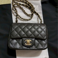 香奈兒 Chanel 絕版牛皮荔枝方胖 20開