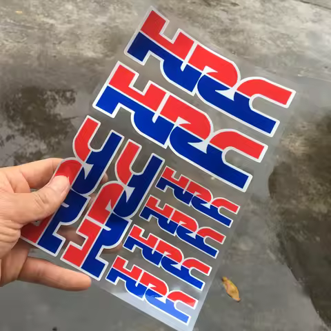 New HRC Motorcycle Decoration Stickers for Honda Reflective Waterproof Helmet Racing Decals Accessor