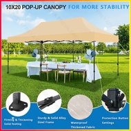 10x20 Full Set Canopy Khemah Heavy Duty Tent Outdoor Waterproof Khemah Niaga Pasar Malam with Thickening Frame