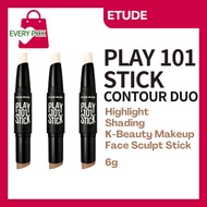 ETUDE Play 101 Stick Contour Duo 6g Highlight Shading K-Beauty Genuine Direct Shipping Best
