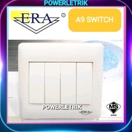 *READY STOCK* ERA A9 4 GANG 1 WAY / 4 GANG 2 WAY SWITCH- SIRIM APPROVED