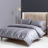 Pure Cotton Solid Color 60 Count Long-staple Cotton Four-piece Set Pure Cotton Quilt Cover Sheets Ho