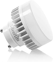 Silverlite Legental 10W LED Mini Puck, GU24 Squat Light Bulb, 18w Low Profile Spring CFL Equivalent,