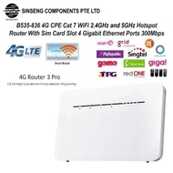 HUAWEI Dual-Band B535-836 4G/5G CPE WiFi 2.4GHz & 5GHz Hotspot Sim Card Router with 4 Gigabit Ethern