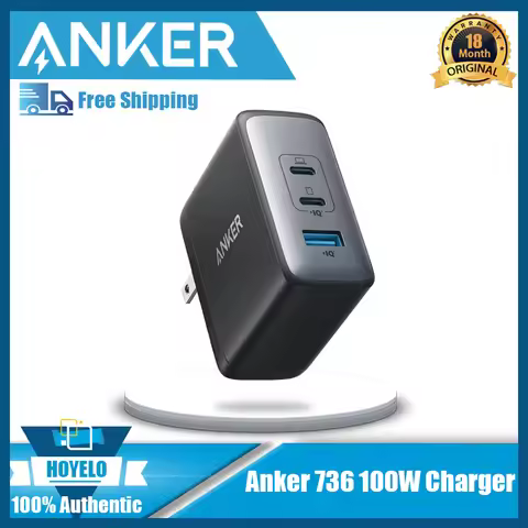 Anker-Nano II USB C Charger, 3-Port Fast Compact Wall Charger, 736, 100W