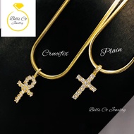Necklace Cross stainless gold