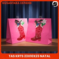 Christmas Paper Bag 23x10x23 contains 12 pcs Cod available