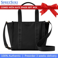 Kate Spade Handbag In Gift Box Kip Nylon Small Tote Black # KL926