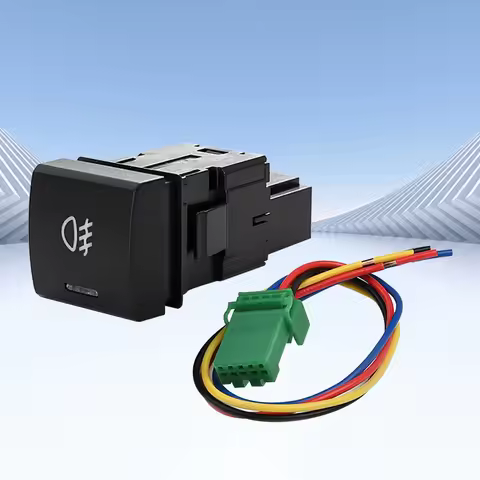 Automobile Fog Lamp Switch with Green Light Car Fog Lights Switch Pure Copper Wire Fog Light Button