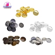 [Dynwave2] 10 Pieces bronze blank cabochon brooch base settings 25mm round bezel tray diy brooches p