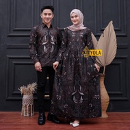 KEMEJA Circle Batik - Batik Couple Long Sleeve Shirt For Men And Women's Batik Gamis For Couples With Sawunggaling Motifs