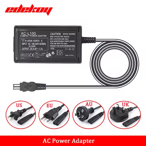 AC-L100C For Sony Camera AC-L10A L10B L15 Power Adapter NX100 AX2000 MC2500 HXR-NX3 CCD-TRV228 TRV61