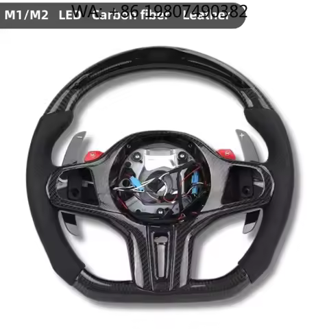 Red M1 M2 Button LED Carbon Fiber Leather Steering Wheel Fit G20 G29 Z4 G05 G01 G06 G38 G30 X5 M3 M4