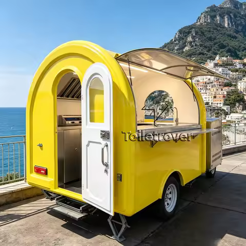 DOT CE Certified Stainless Steel Food Trailer Pizza Burger Coffee Mobile Food Cart American 3 Sink C