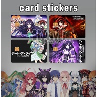 PREMIUM QUALITY - DATE ALIVE CARD STICKER - ANIAMATION - MANGA - CARD STICKER SKIN COVER