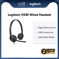 Logitech H340 Wired Headset, Stereo Headphones with Noise-Cancelling Microphone, USB, PC/Mac/Laptop
